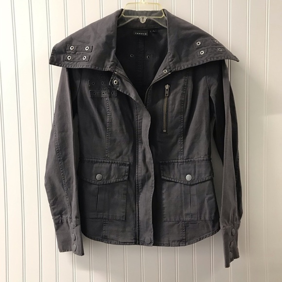 Trouve Jackets & Blazers - Trouve Women's Gray Denim Jacket Sz S